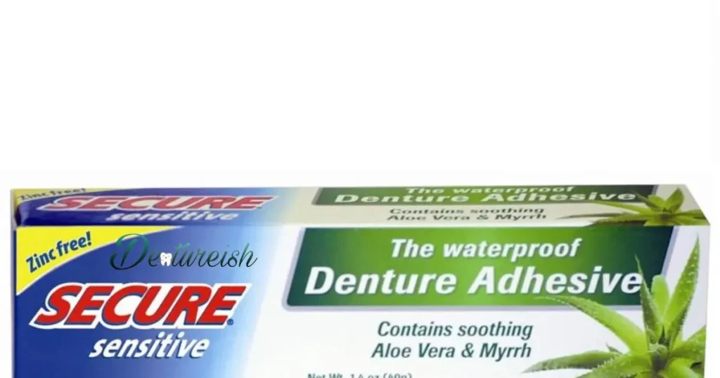 Allowing time for secure denture adhesive to set